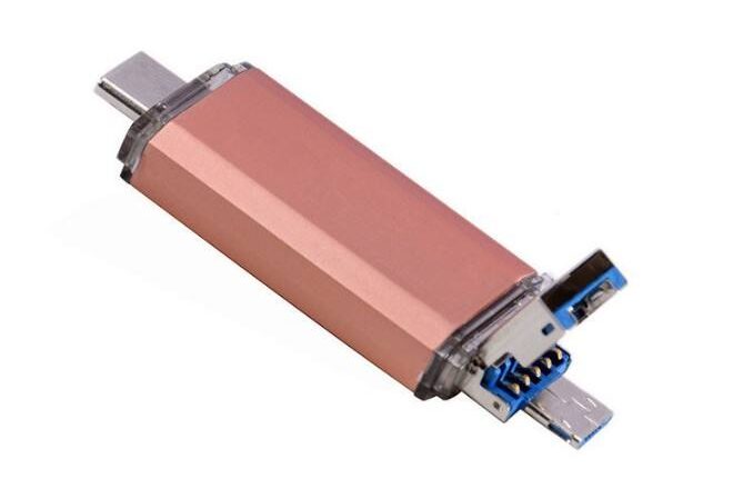 3 in 1 OTG USB Flash Drive Swivel USB Stick with Custom Logo – Ideal Corporate Gifts (1) 3 in 1 OTG Swivel USB Flash Drive