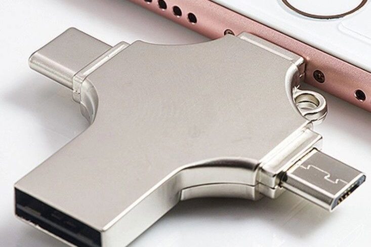 4 in 1 Multi-function OTG USB Flash Drive Type-C 2GB to 256GB for Phone & PC, USB 3.0 Pendrive (2) 4 in 1 OTG USB Flash Drive