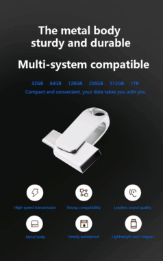  Metal Swivel USB Flash Drive 